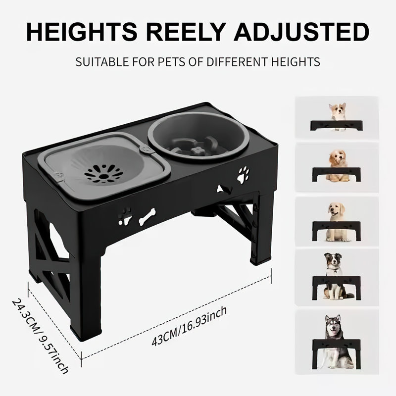 Elevated Pet Feeder Double Bowl