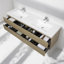 Meuble-lavabo double mural 71 po avec plateau en résine Stone Carol-Ann-1206560696