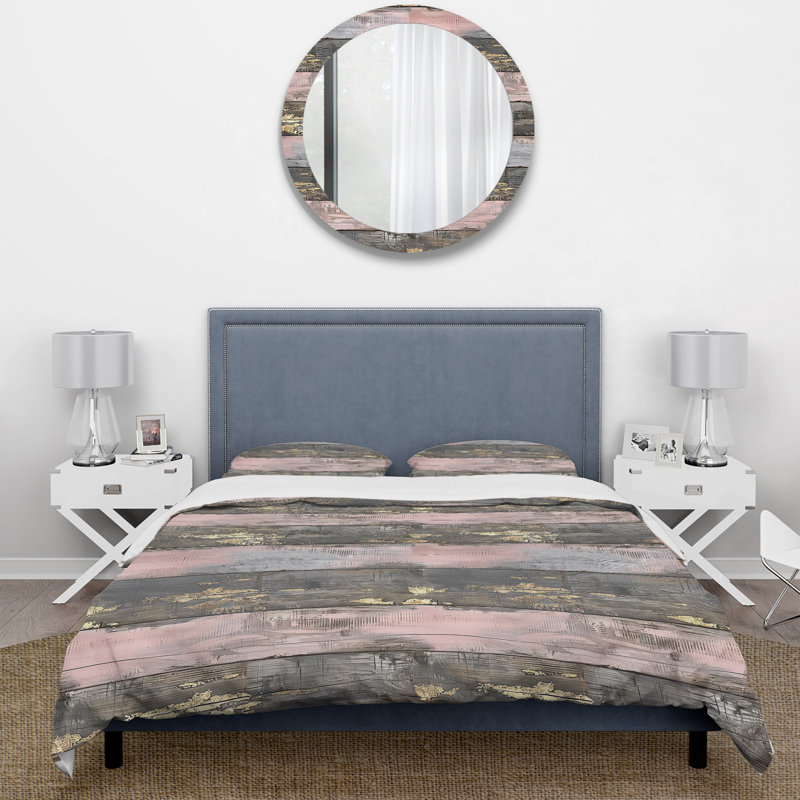 Ensemble de housse de couette Country Blush III, Housse de couette très grand + 2 taies décorativ