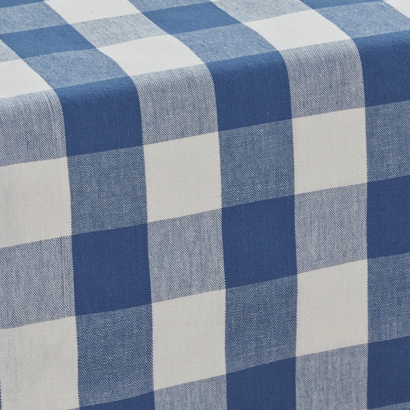 Amair Rectangular Plaid Table Runner, 36" x 13", China Blue