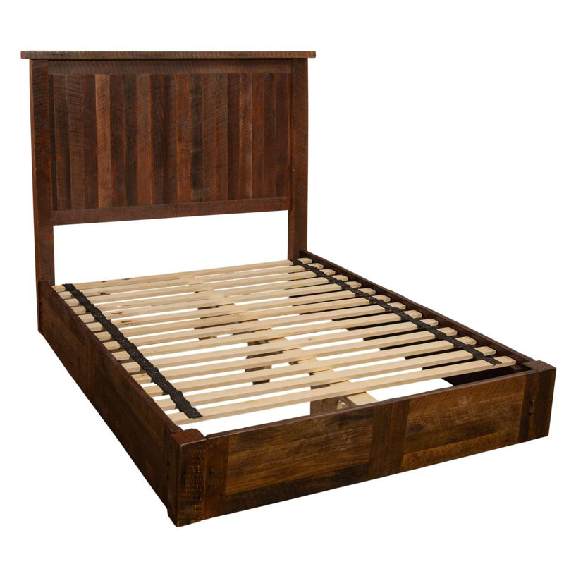 Fireside Lodge Barnwood Traditional Platform Bed - Cal King, California King