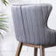 Tabouret gris à hauteur de comptoir rembourré de 2, avec mousse dense et tissu texturé de style velours relaxant 2, revêtement pour un moment agréable
