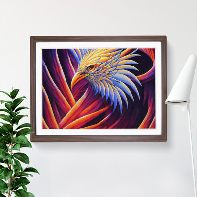 Pure Phoenix Bird 1 Piece Single Picture Frame Wall Art