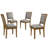 Nailed Trim Fabric Parsons Dining Chairs With Solid Wood Legs-482826126