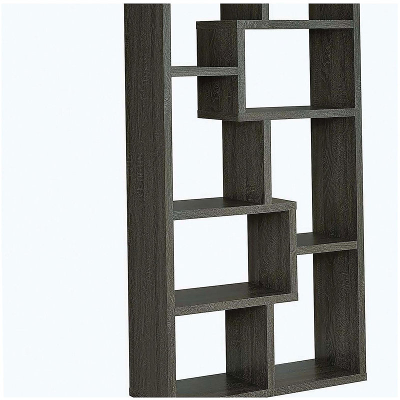Weathered Grey 8-shelf Bookcase, Gray