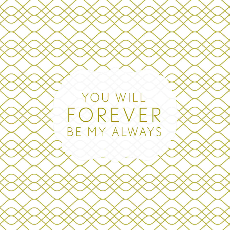 Forever and Always 2 - Impression sur toile tendue, H 30 po x l 30 po