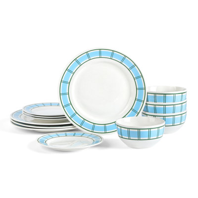 Yosemite 12-Piece Dinnerware Set Porcelain