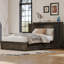 Lit plateforme escamotable Farmhouse avec station de charge Lit plateforme pliable avec grand tiroir de rangement pour chambre d'amis-1422820608-1422820622