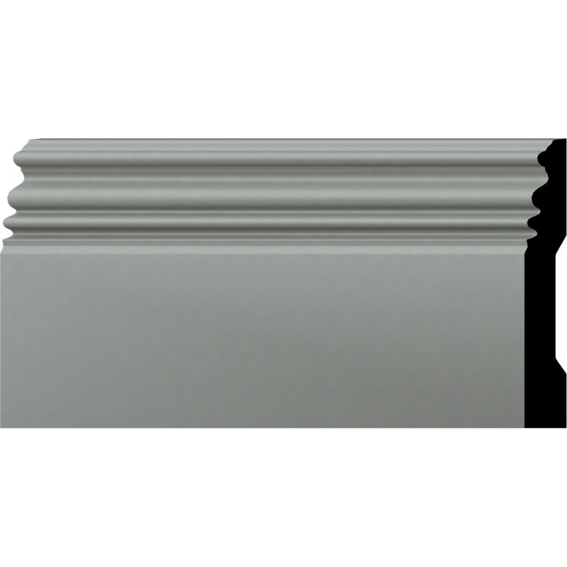 5"H Gray Polyurethane Classic Baseboard Moulding