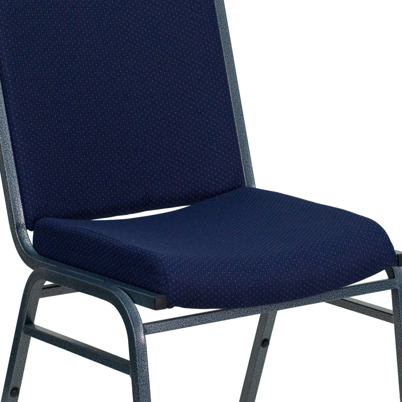 Hercules Series Navy Blue Dot Fabric Stackable Reception Chair