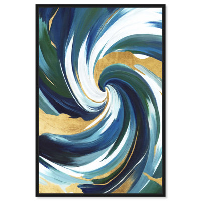 «Emerald Tide II - Ira Colmeva», reproduction sur toile encadrée par Art Remedy, cadre noir, 36 x 54