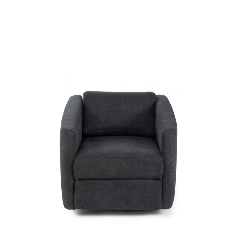 Damiere 72cm Wide Swivel Standard Recliner, Dark Grey