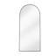 Miroir autoportant en arche mince en alliage d'aluminium noir mat 71 po x 31 po-1266864698
