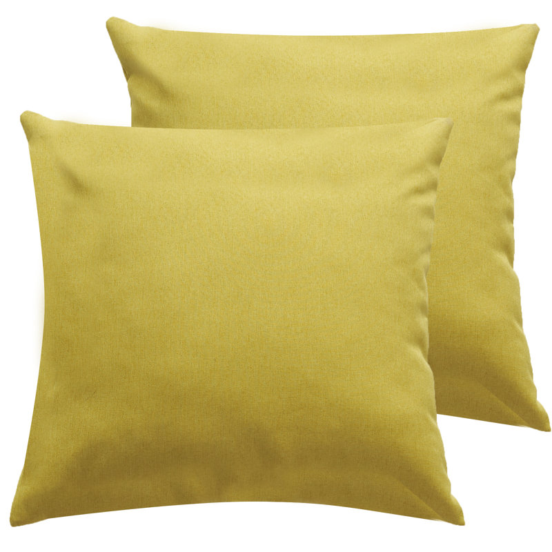 Reversible Pillow Cover, Yellow, 18" x 18"