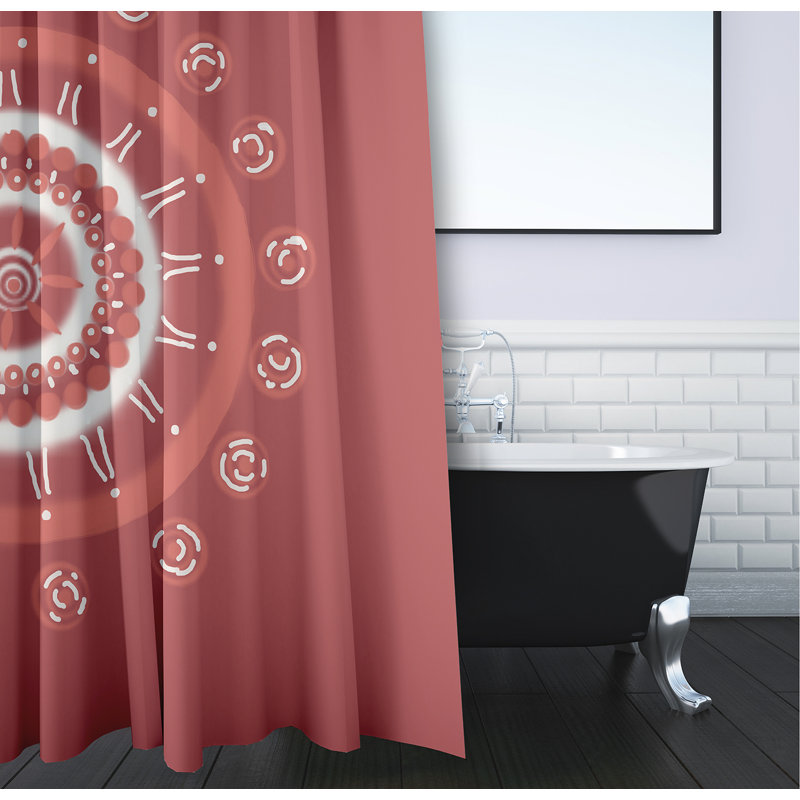 Rideau de douche Yancy, Corail