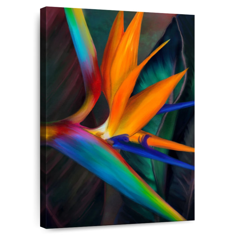 Harnek, oiseaux colorés du paradis, H 24 po x l 16 po