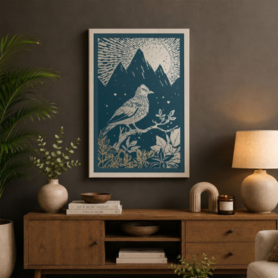 Mountain Perch Japandi - Wrapped Canvas