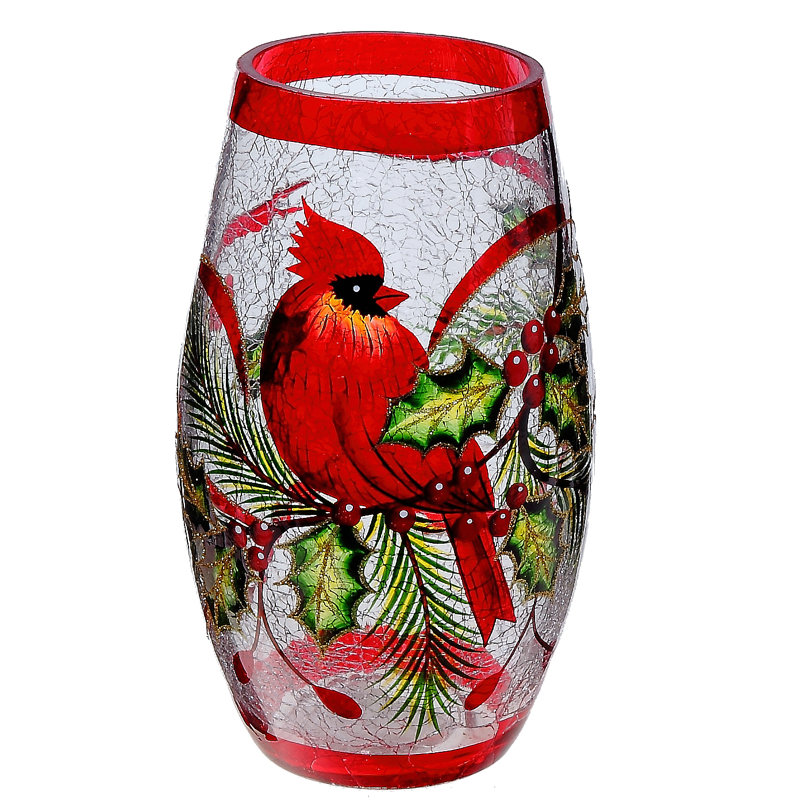 Grand porte-bougie Cardinal, 8" H x 4" H x 4" P