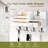 Helmes White Wooden Key Mail Organizer with Drawer Wall Mount Key Rack-108778308