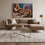 «Music Trombone», art mural sur toile noire-668799620