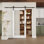 Porte de grange coulissante en verre transparent moderne apprêté 1-Lite avec trousse de quincaillerie d'installation (aucun assemblage requis)