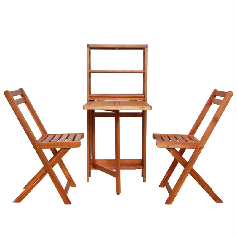 Astoria 2 - Person Wood Patio Dining Set with Rectangular Table