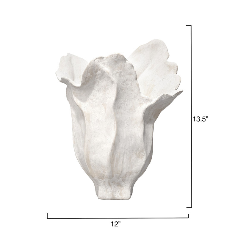 White Porcelain Lily Bouquet Decorative Vase