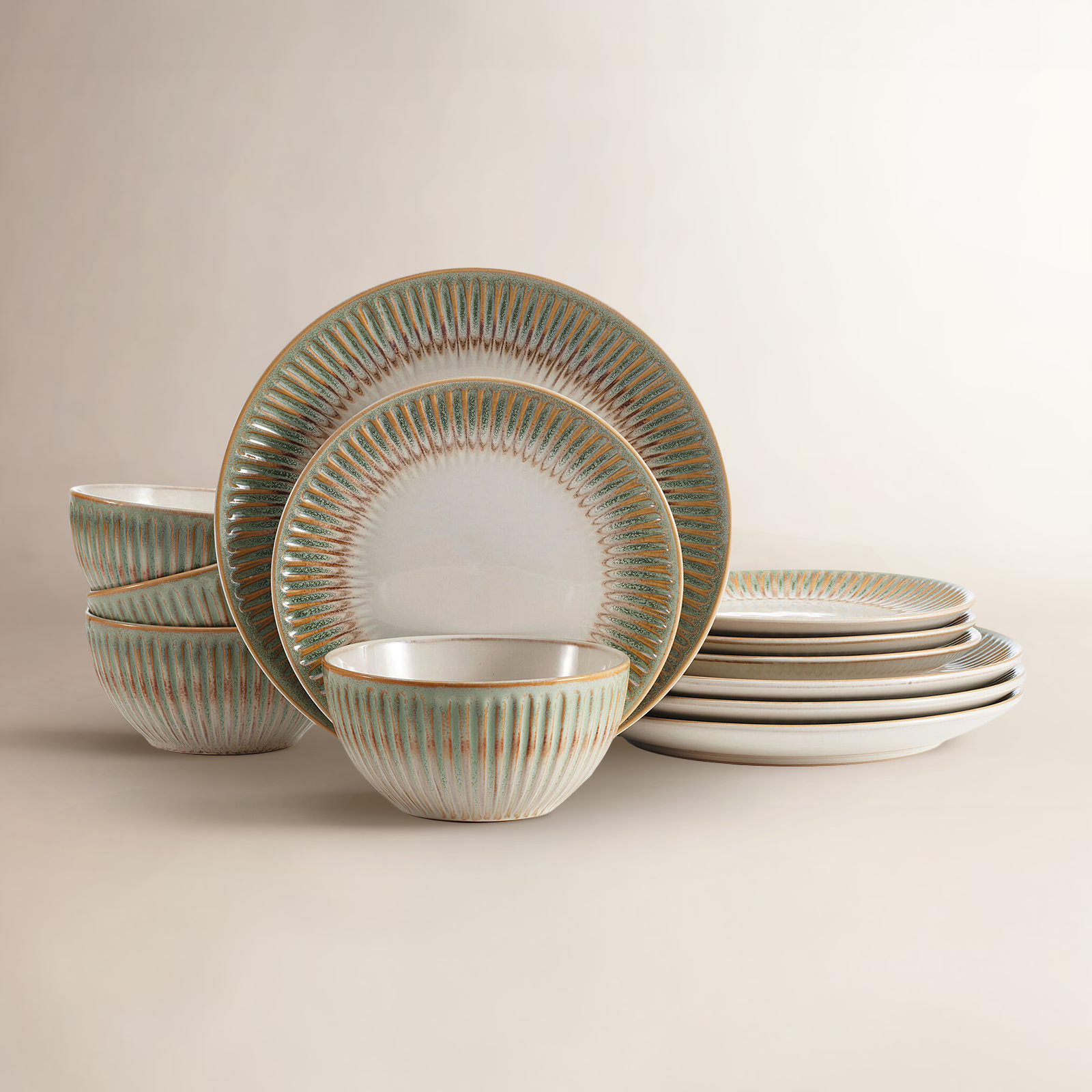Pfaltzgraff Hensley 12-Piece Stoneware Dinnerware Set, Service for 4 & Reviews | Birch Lane