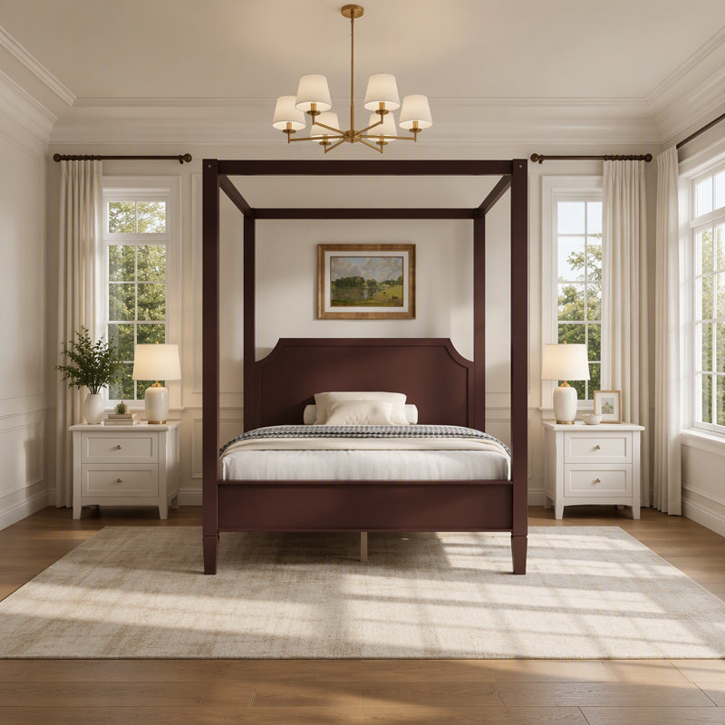 Bed, Grand lit, Walnut