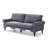 Velvet Sofa with Wooden Legs & Crystal button and Copper Nail, Tufted Backrest-1646108741-1646108742-1647955423