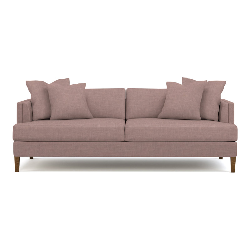 Canapé à deux places avec accoudoirs de smoking à deux places, Perigold ‑ montage rouge