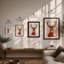 Deer in Geometry Geometric - Framed Print-1402598116-1402598124