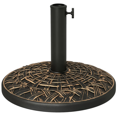 counterweight for patio umbrella Outsunny Cantilever Umbrella Base 175 lb. Water or 230 lb. Sand, Black