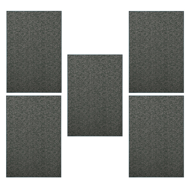 Ensemble d'intérieur / extérieur en nylon touffeté à la machine Barbanell, Ovale 2 pi x 4 pi
