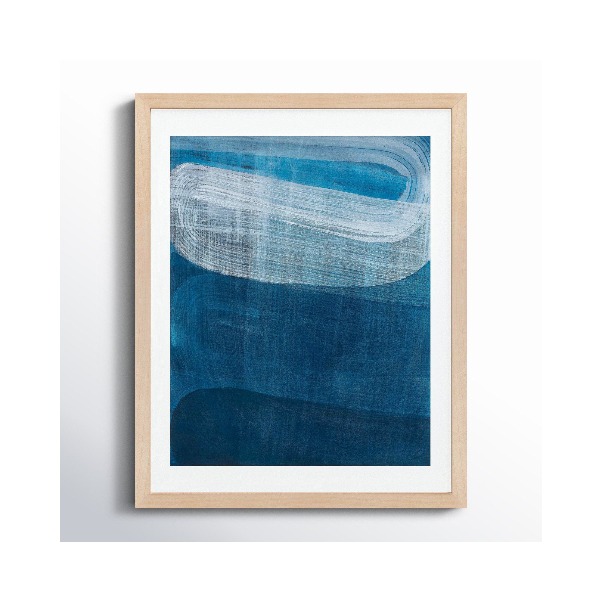 Tidal Blues by Stephanie Dennis, 20" H x 16" W  x 1.25" D, Maple