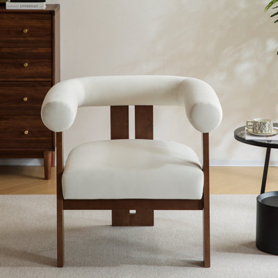 Fauteuil d'appoint rembourré en velours Faiella