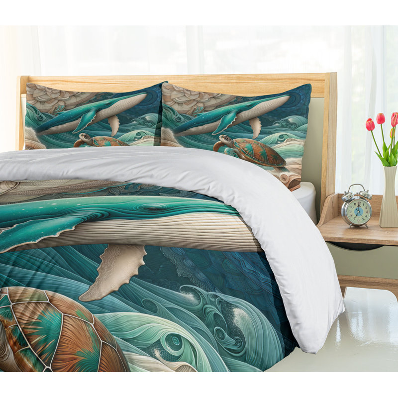 Nautical Duvet Cover, King Duvet Cover + 2 Standard Shams