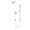 Square 2-Way Pressure Balance Shower Trim Kit With Hand Held Shower On Integrated Slide Bar Chrome
