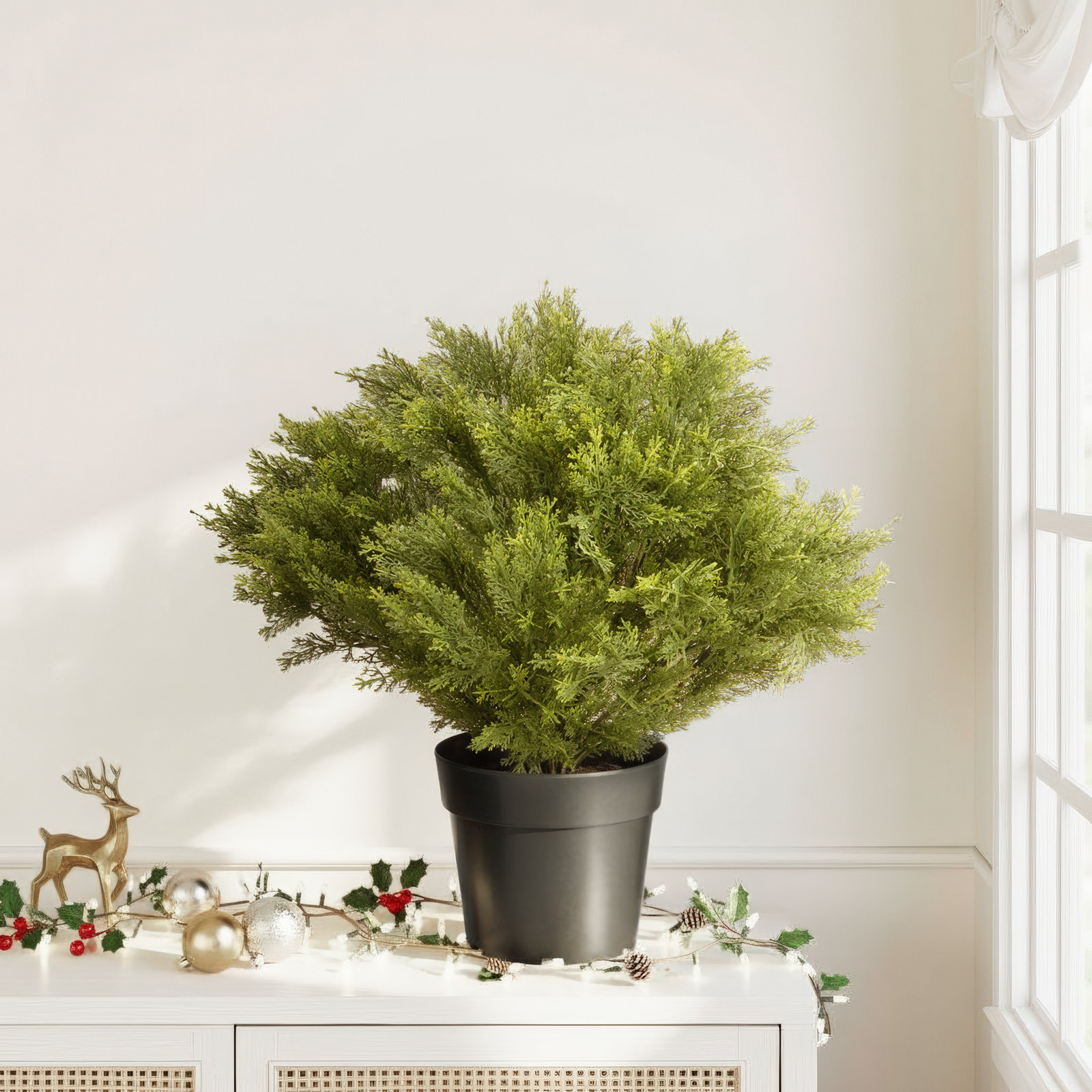 The Holiday Aisle® 28" Globe Juniper Tree