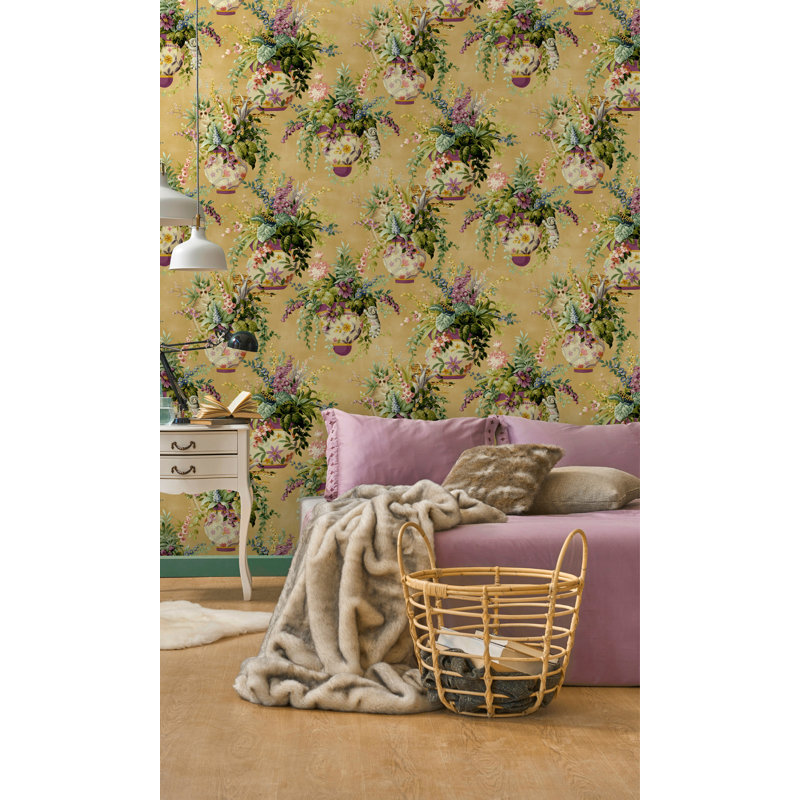 Rouleau de papier peint L 33 pi x l 21 po Wiedman, Jaune