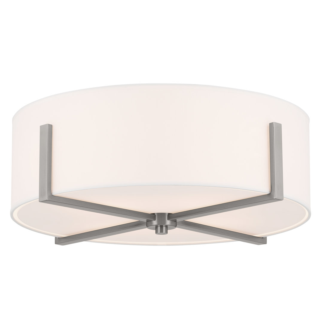 Baryn Fabric Flush Mount Hokku Designs Fixture 
