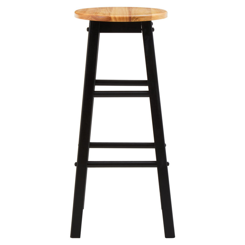 Veasey Solid Wood Counter Stool, Black