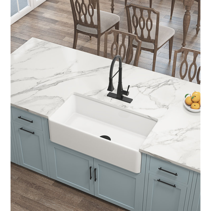 Évier de cuisine à tablier profond Farmhouse Sink, Blanc