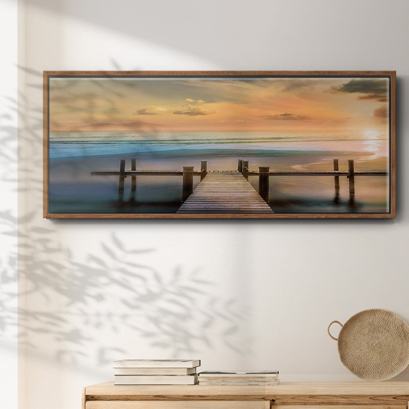 Malibu- Framed Canvas, 20" H x 50" W