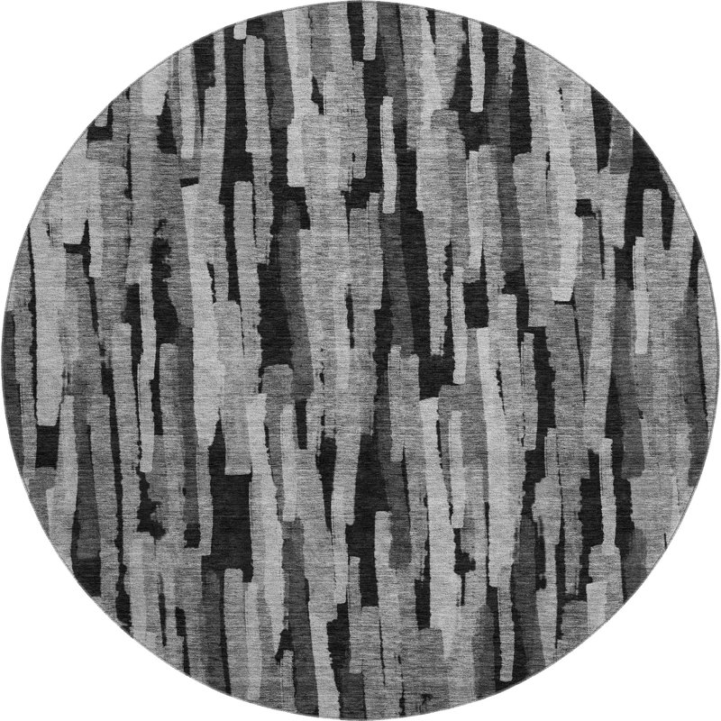 Tapis à rayures de qualité supérieure lavable à la machine Dahl AMF1079, Rond 8 pi
