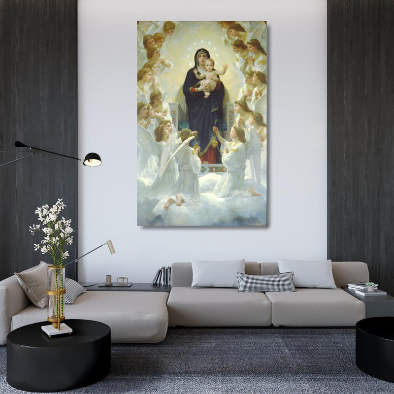 La Vierge aux anges, H 48 po x l 30 po