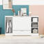 Lit escamotable simple avec garde-robe intégrée et tablettes de rangement