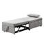 Gris pliant - multifonctionnel pour tous les emplacements. Peu encombrant, assemblage facile. Servez-vous comme table à thé, méridienne, lit simple. Ergonomique et stable. Velours fin. Limite de poids de 264 lb. 40,67 po x 26,65 po