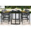 Metal Frame Outdoor Dining Set With Chairs For Patio, Balcony And Backyard