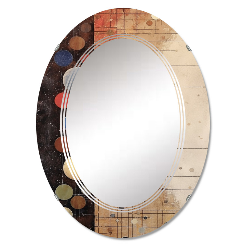 Hinz - Miroir mural moderne ovale, 36 po x 24 po